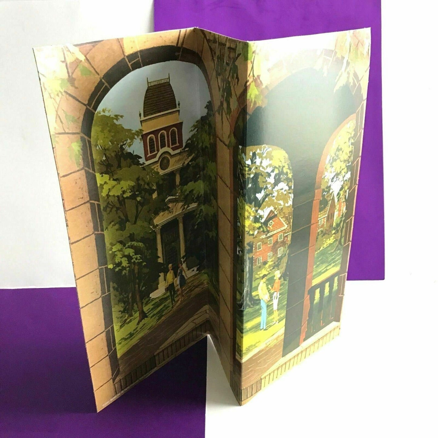 Vintage Barbie REPRODUCTION Campus Diorama Backdrop Barbie Goes To College REPRO