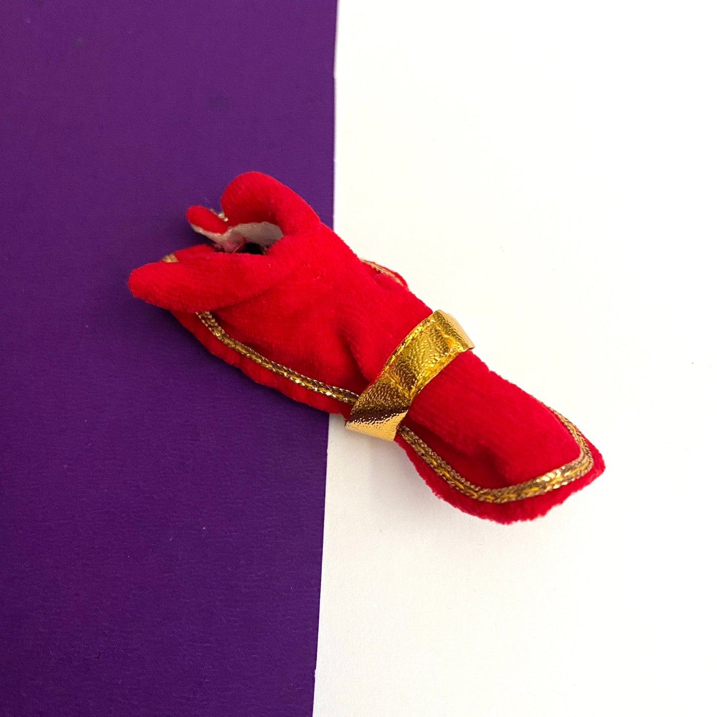 Vintage Barbie Dogs n Duds Red Velvet Coat Harness #1613