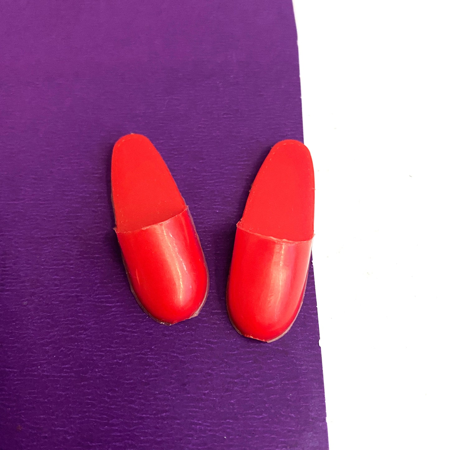 Vintage Tammy Family Red Plastic House Slippers Shoes for Dad & Ted 1963