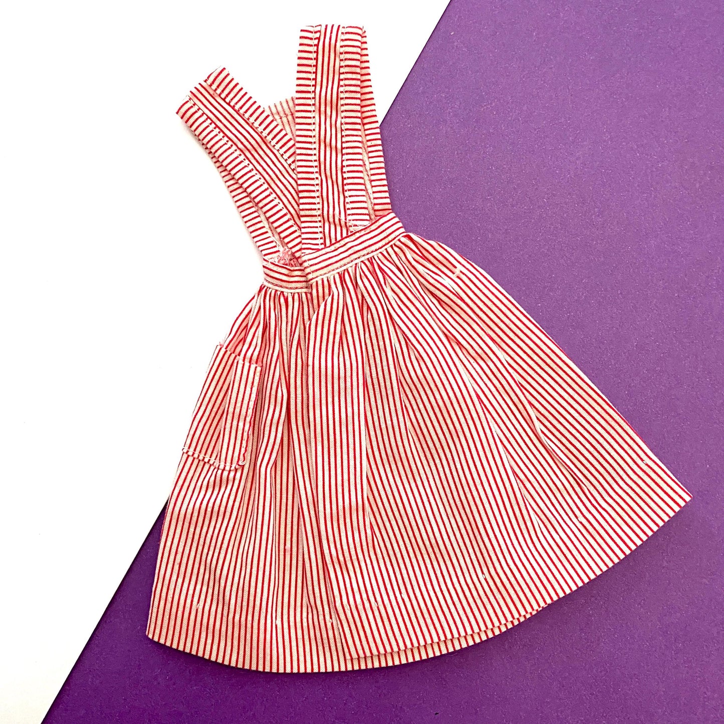 Vintage Barbie Candy Striper Pinafore Dress #889