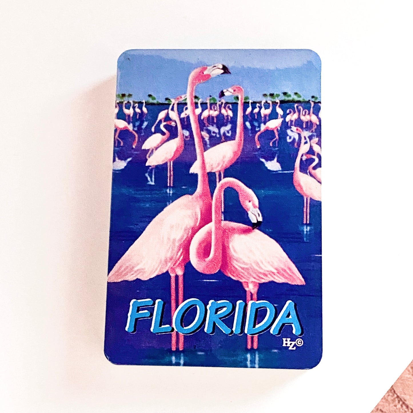 Flamingo Playing Cards, Retro Florida Souvenir Sealed in Plastic