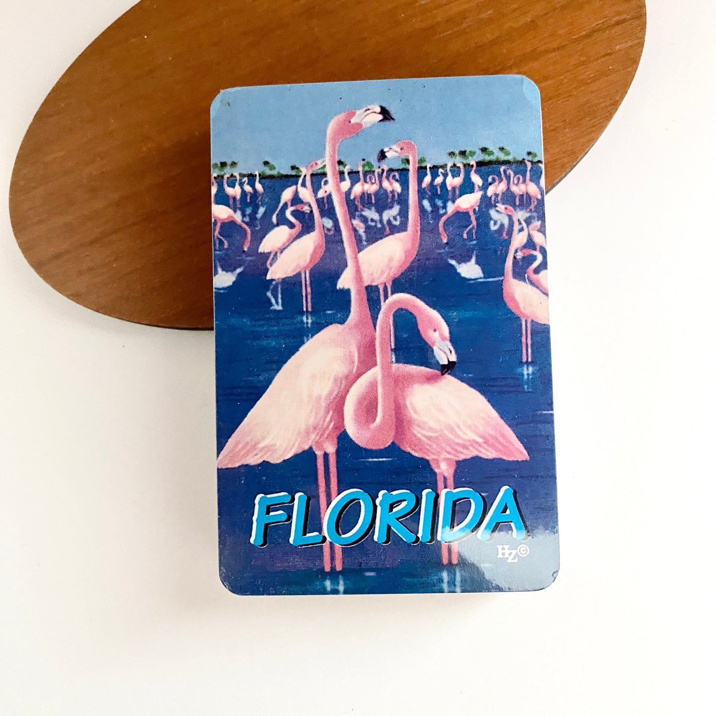 Flamingo Playing Cards, Retro Florida Souvenir Sealed in Plastic