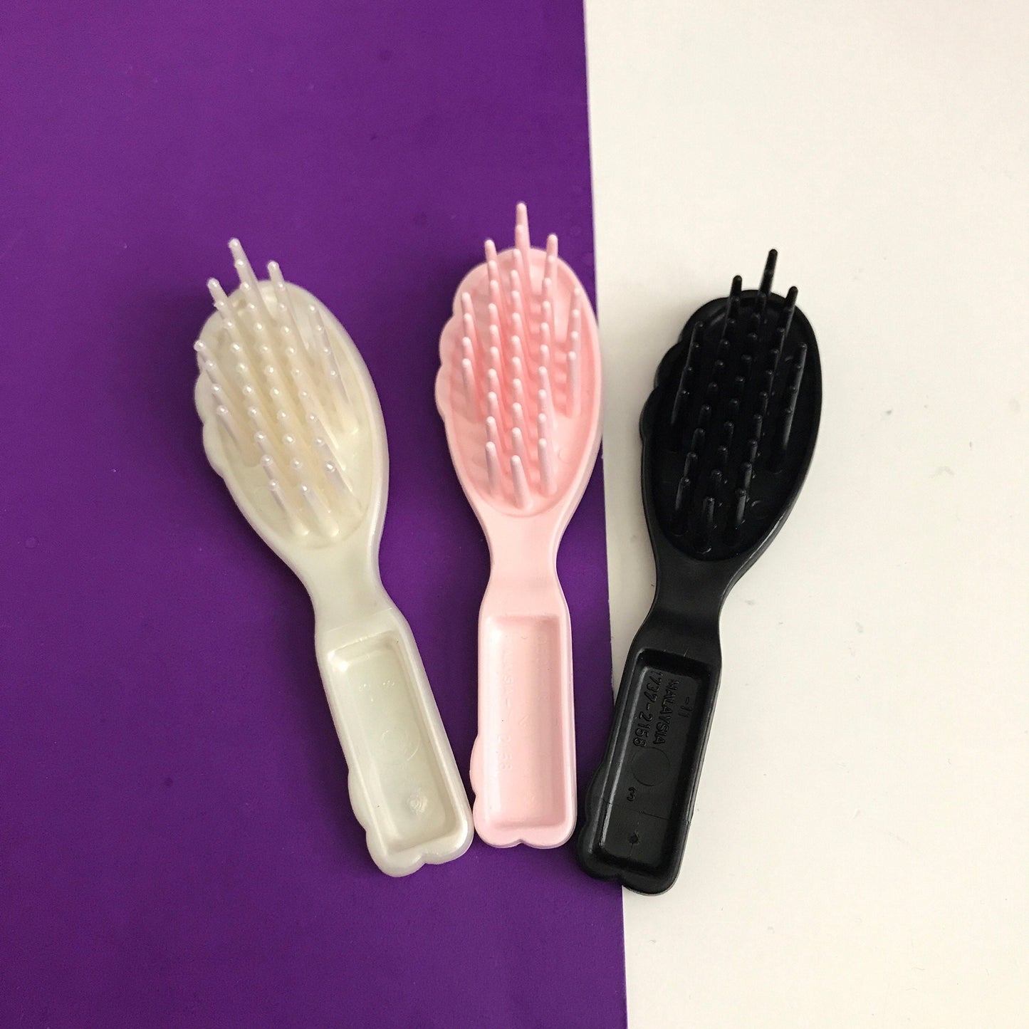 Vintage Barbie Doll Hair Brush Pink, Black or Pearl White - Pick One Brush For Restyling Ponytails and Hair Maintenance