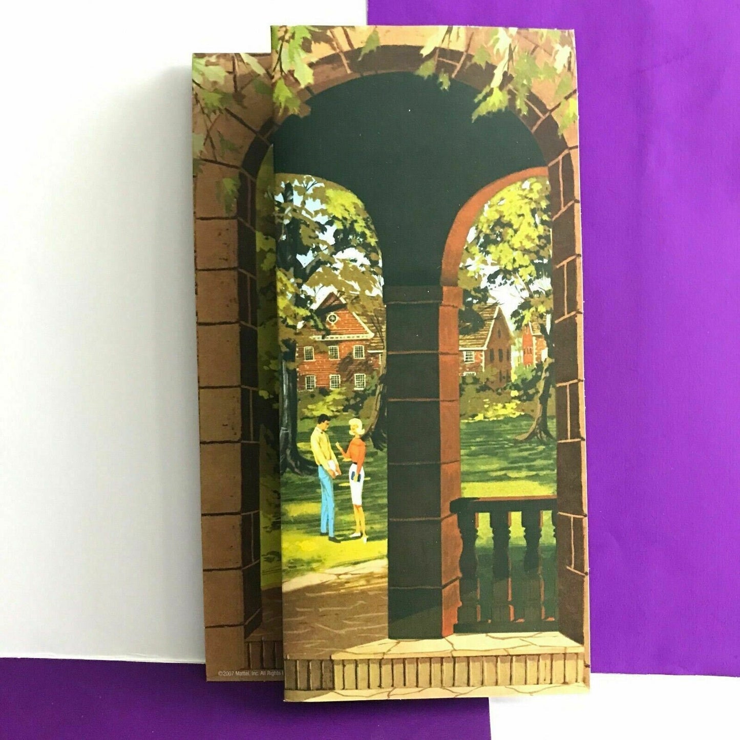 Vintage Barbie REPRODUCTION Campus Diorama Backdrop Barbie Goes To College REPRO