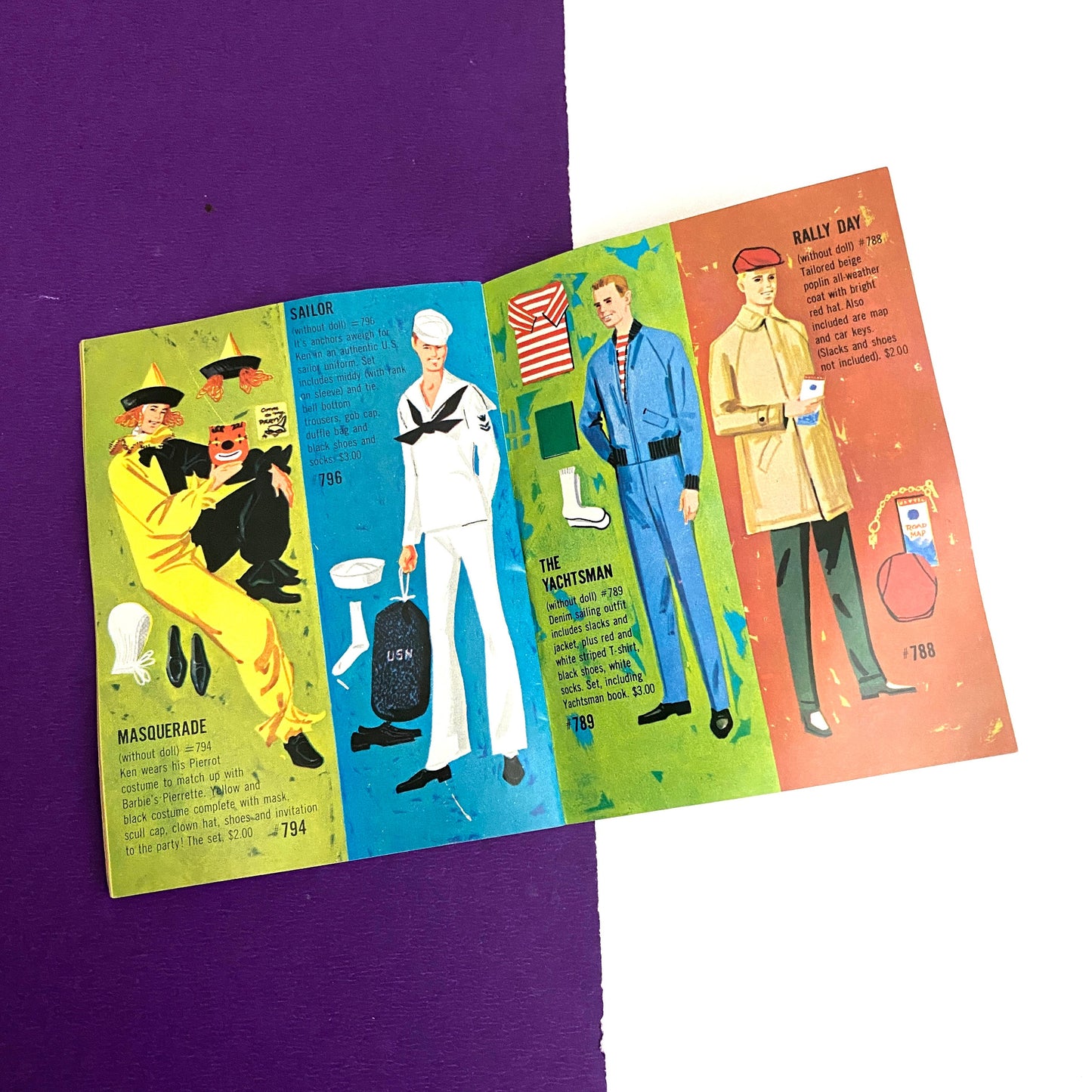 Vintage Barbie Midge Ken Blue Fashion Booklet Brochure 1962