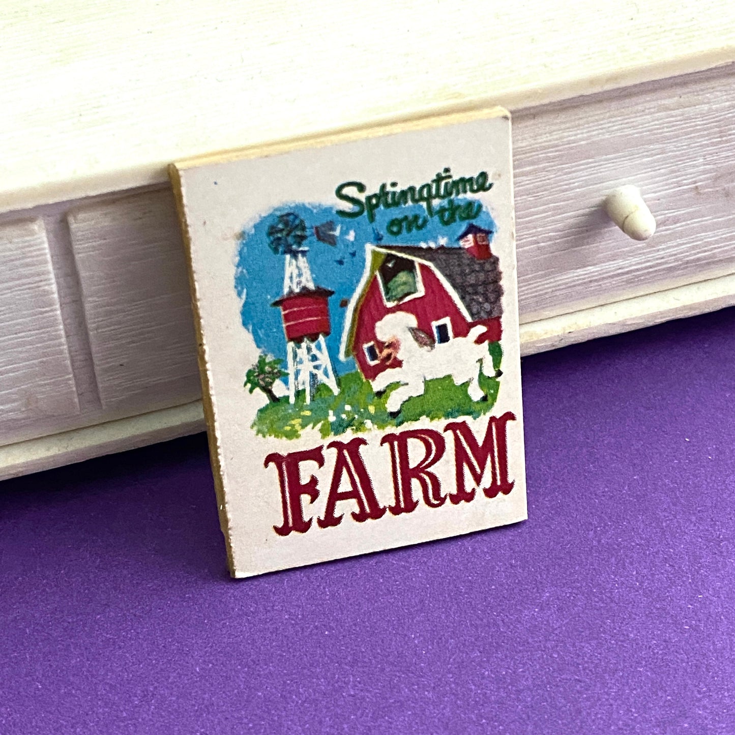 Vintage Cracker Jack Miniature Book - Springtime On The Farm 1960s