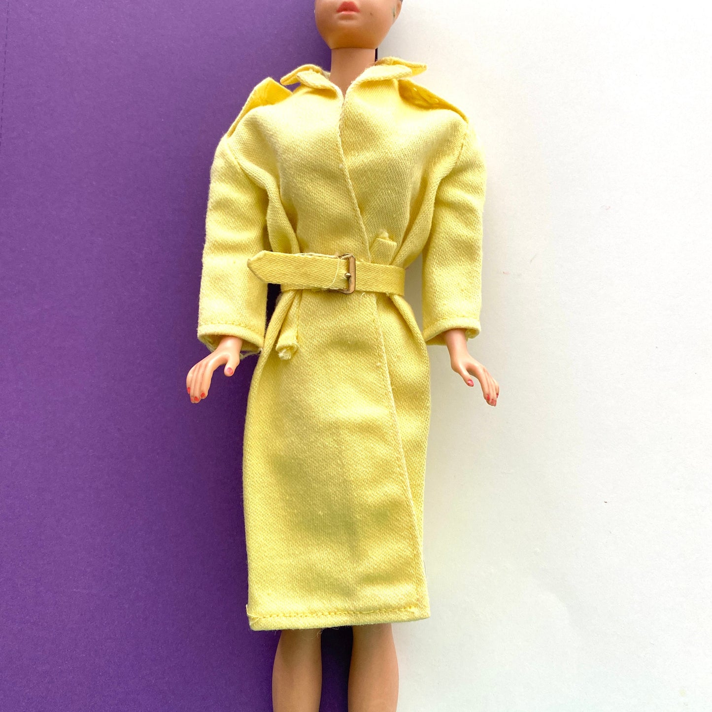 Vintage Barbie Yellow Raincoat with Belt Stormy Weather #949