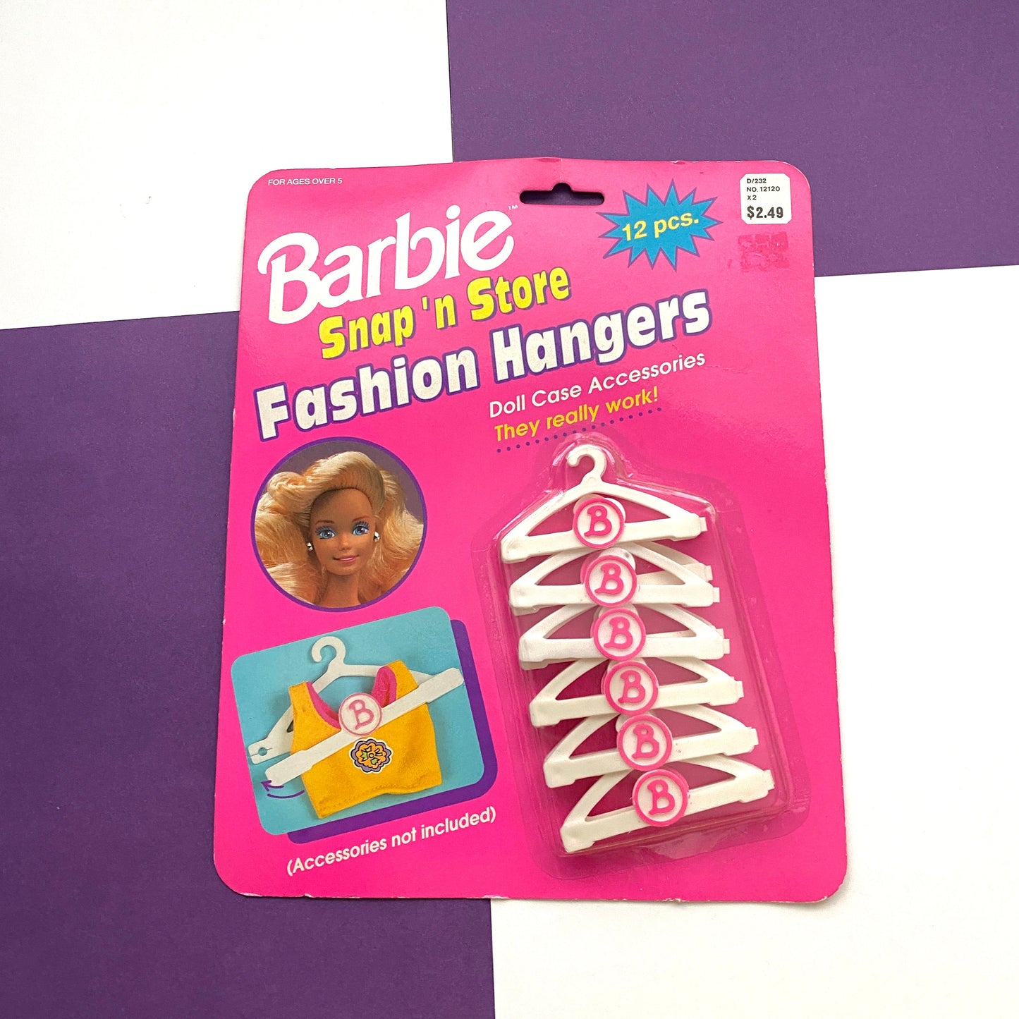 90's Barbie Snap 'n Store Fashion Hangers in Original Box, 1992