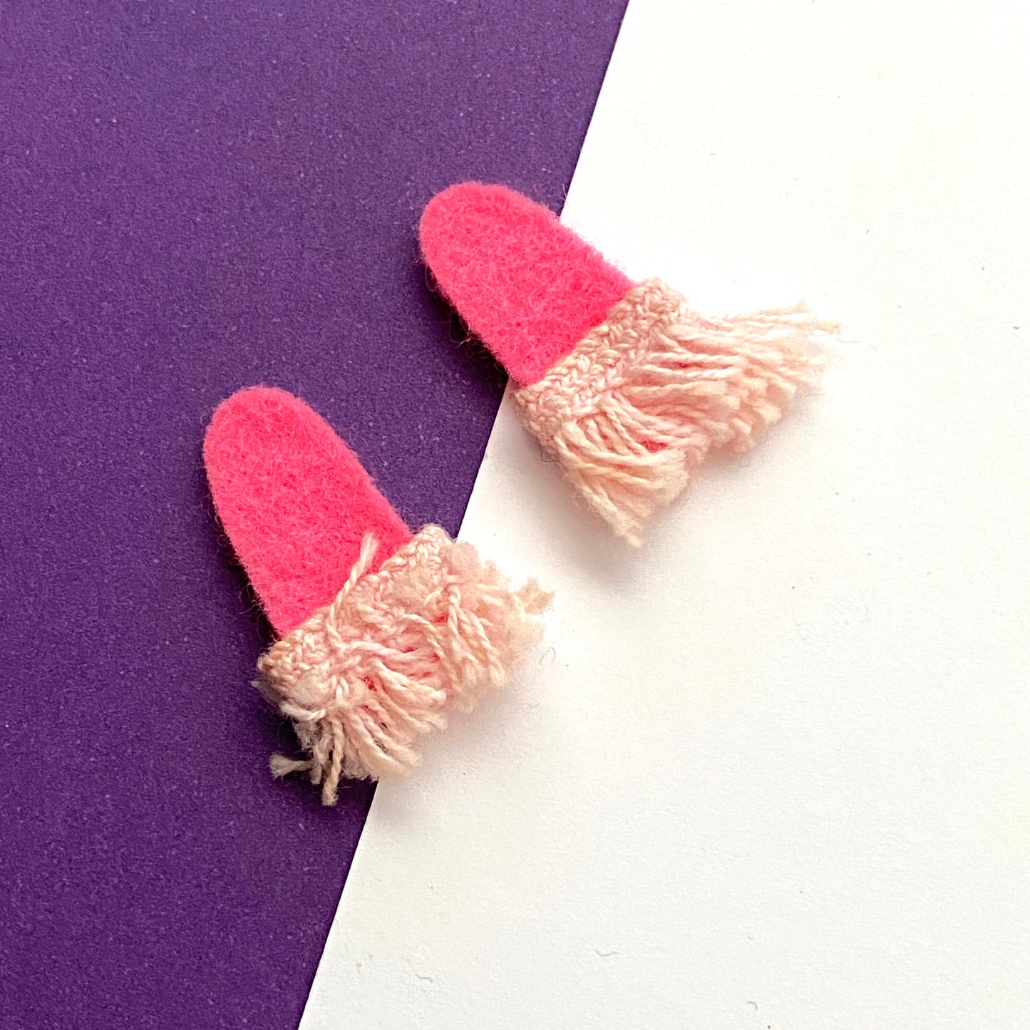 Vintage Skipper Doll Dreamtime Pink Felt Slippers #1909