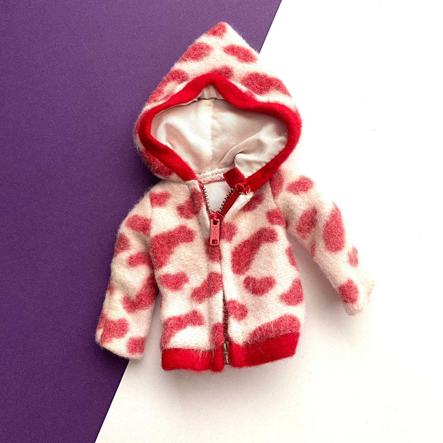 Vintage Ideal Pepper Doll Snow Flake Red & White Hoodie #9339