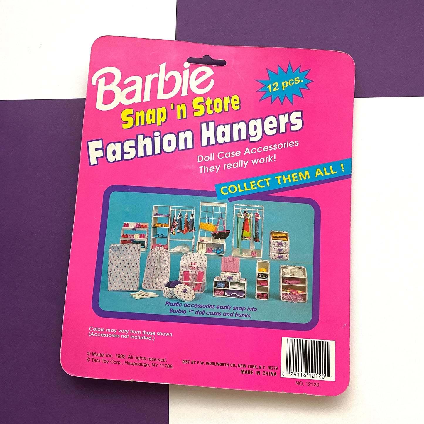 90's Barbie Snap 'n Store Fashion Hangers in Original Box, 1992