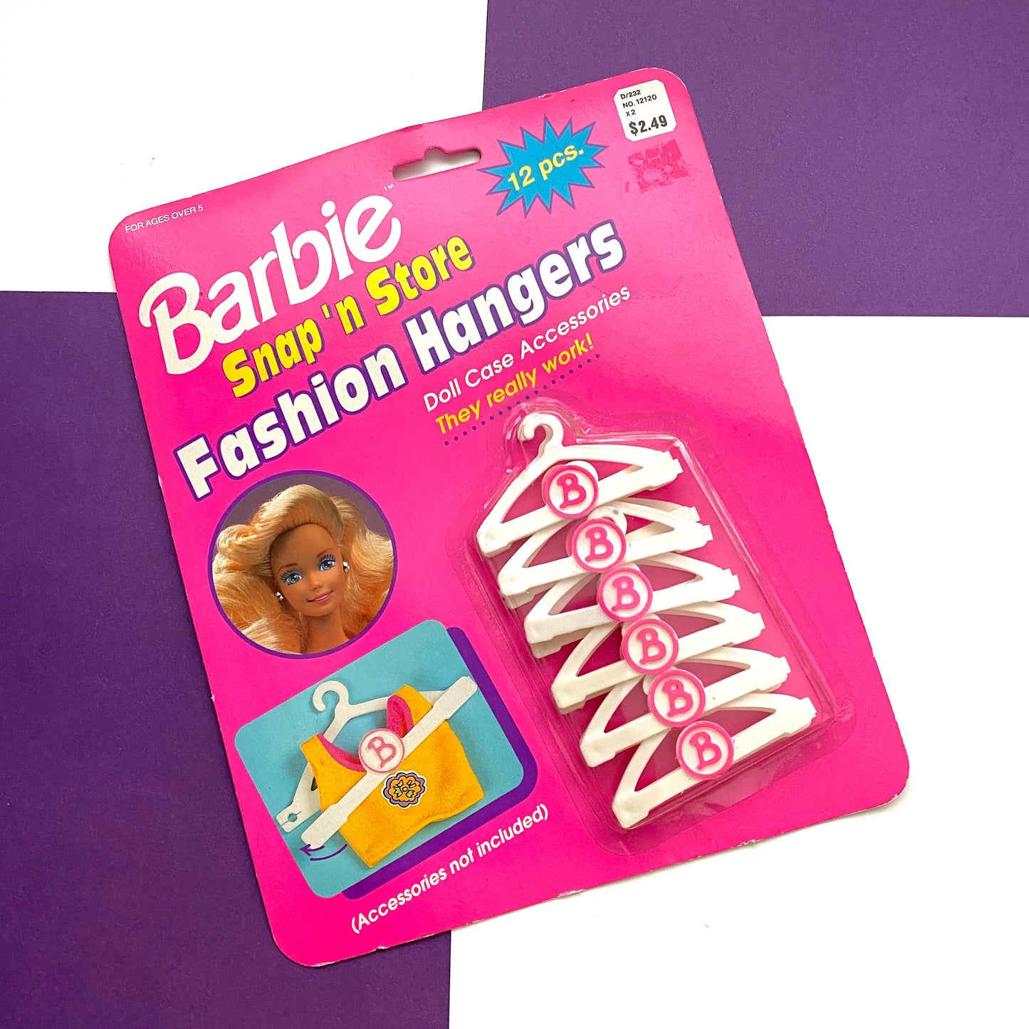 90's Barbie Snap 'n Store Fashion Hangers in Original Box, 1992