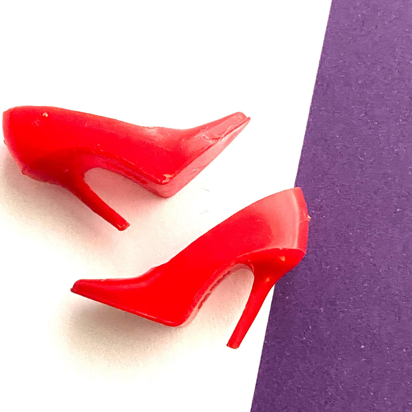 Vintage Barbie Red Spike Closed Toe Shoes to Shimmering Magic #1664 & More - HTF