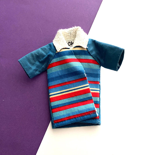 Vintage Ricky Doll Blue Striped Shirt 1965, #1090