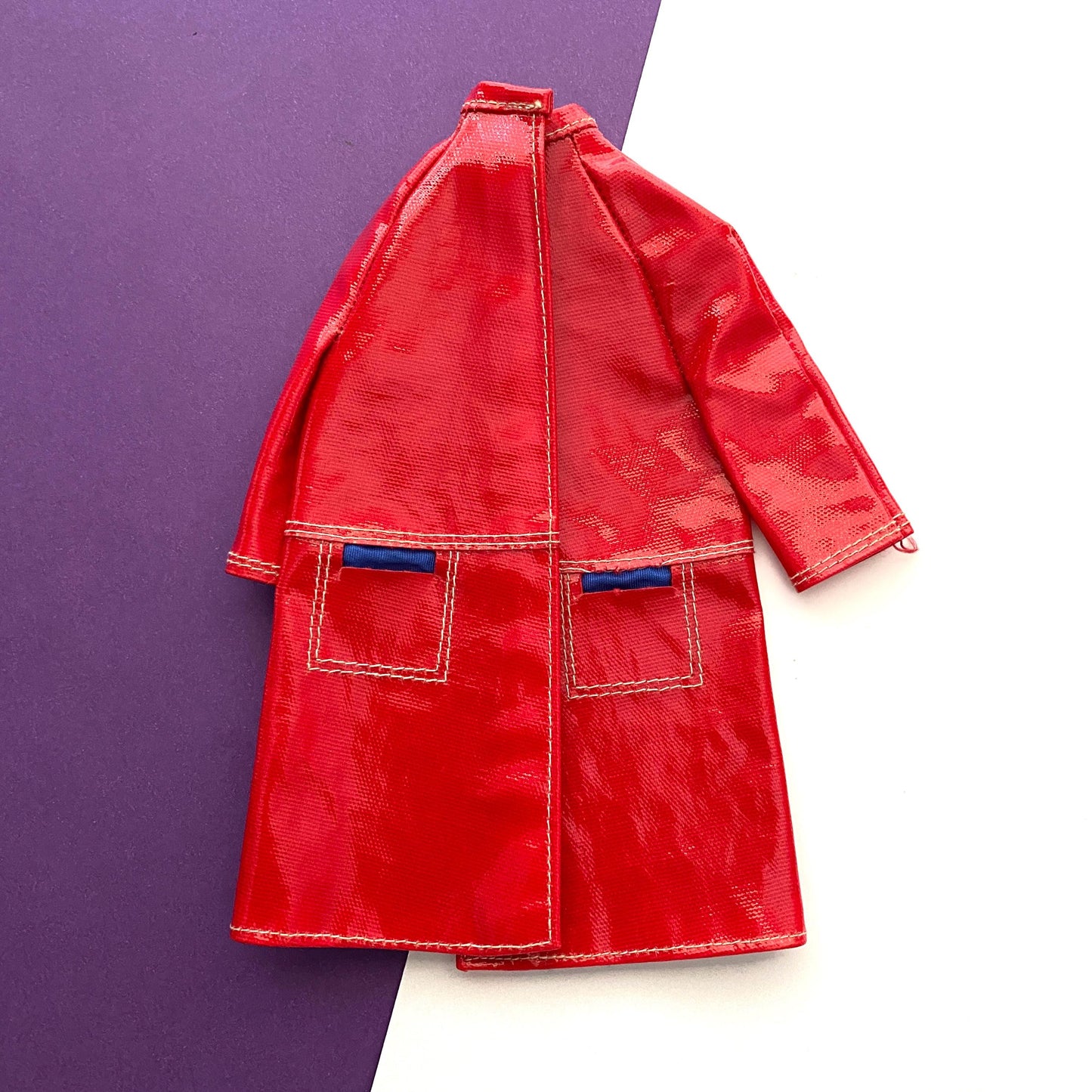 Vintage Barbie Red Raincoat Jacket Fashion Shiner #1681