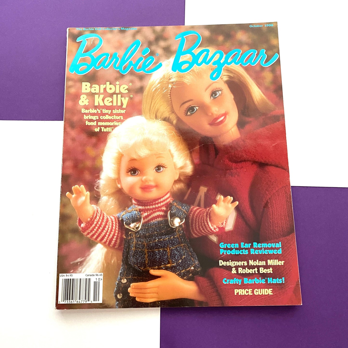 Barbie Bazaar Magazine October, 1998 Volume 10 Issue 6, Barbie & Kelly Issue - Green Ear Removal Article