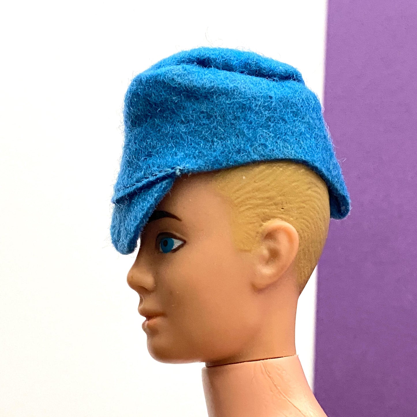 Vintage Ken Doll Shoes Ken in Holland Blue Hat Cap #0777