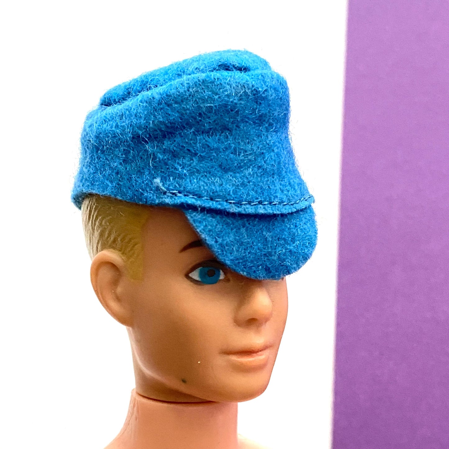 Vintage Ken Doll Shoes Ken in Holland Blue Hat Cap #0777