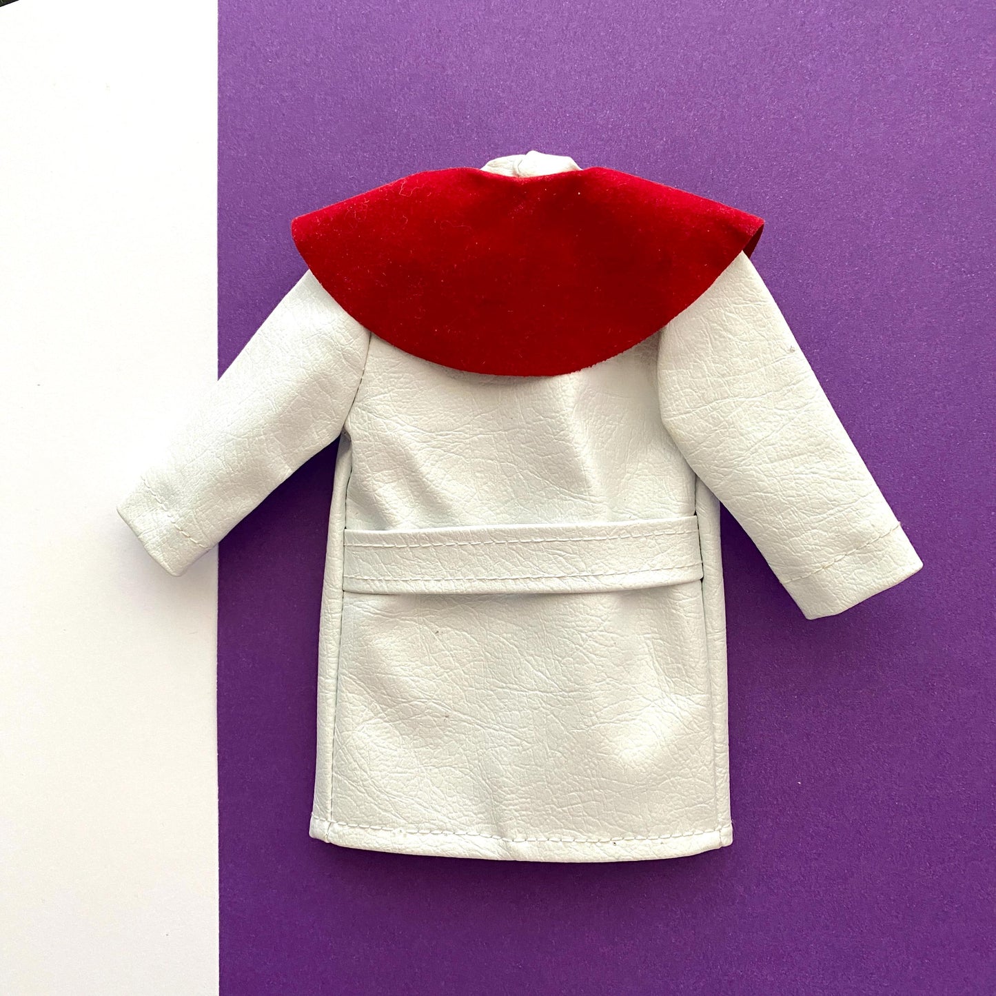 Vintage 1960s Premier Doll Togs Doll Coat Red & White