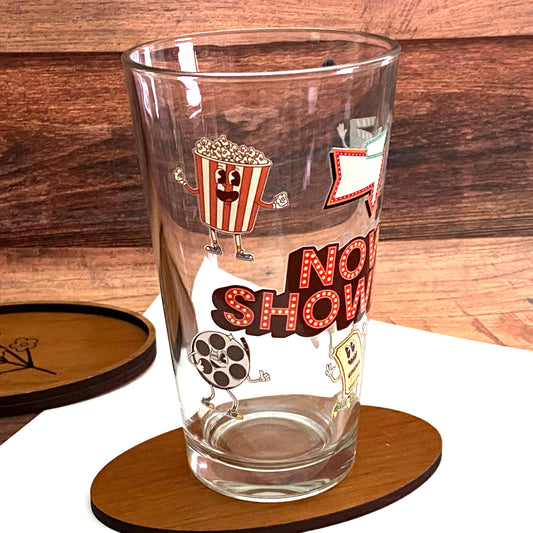 Classic Movie Themed Mixing Glass - 16 oz "Now Showing" Design, Classic Movie Lovers, Gift For Movie Lovers