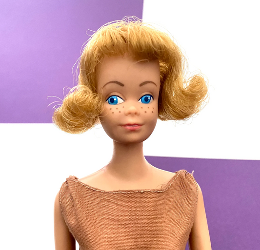 Vintage Blonde Midge Doll Blonde Hair with Teeth & Freckles Straight Legs